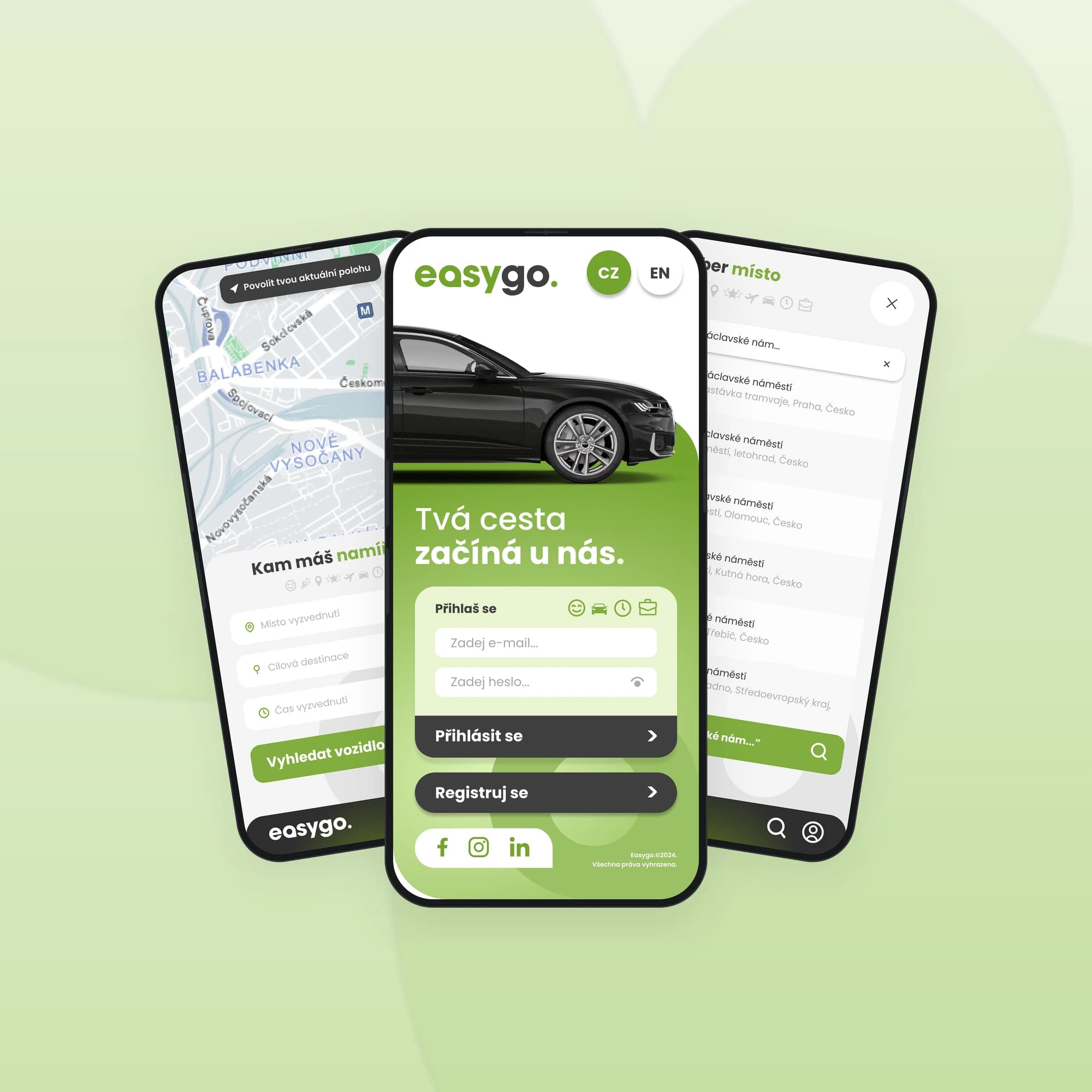 Easy Go — mobilní aplikace a dispečink pro taxislužbu, ukázka vývoje mobilních aplikací